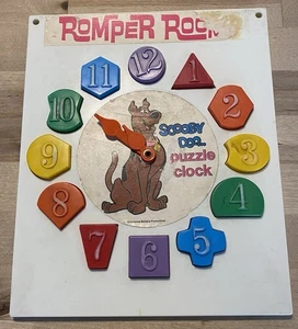 Vintage 1976 Hanna Barbera Strampler Zimmer Scooby Doo Puzzle Uhr - Bild 1 von 7
