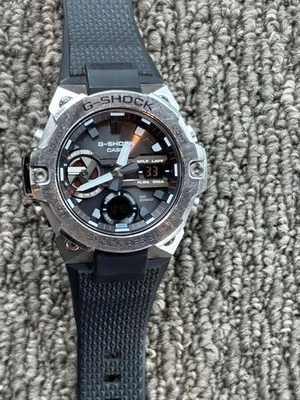 Casio G-Shock G-Steel GST-B400-1AJF Silver Black Men's Solar 20ATM Worls Led JPN - Image 1 of 3