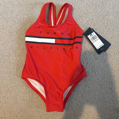 Tommy Hilfiger Girls Swimsuit One Piece 50+UPF Size 2T - Image 1 of 4