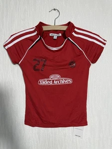 Cheerleader Football Baby Tee Jaded London rot T-Shirt Gr. XS b7 - Bild 1 von 6