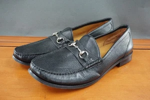 Donald Pliner Halbschuhe Schuhe Herren Größe 14 Schwarz Leder Horsebit NICKOLASTC - Bild 1 von 11
