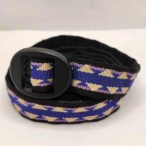 Bison Designs Belt Nylon Webbing USA Sz Large Purple Black Geometric Adjustable - Picture 1 of 6