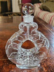 Vintage Baccarat Lubin L'Ocean Blue Parfum Heart Two Kissing Dolphin’s AS-IS - Bild 1 von 15