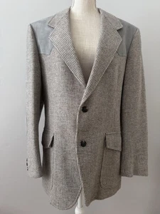 Pendleton Blazer Mens 42R Wool Western Jacket Sport Coat Elbow Patch USA Retro - Picture 1 of 9
