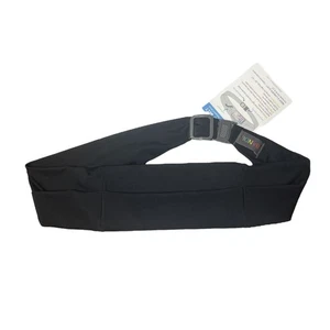 Bandi Large Pocket Belt Fanny Pack Phone Money Secure Travel Fitness Hike Black - Picture 1 of 5