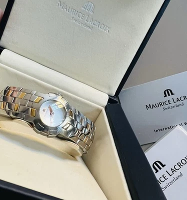 Reloj de mujer Maurice Lacroix St tono acero y dorado con caja, etc. Foto 1 de 4