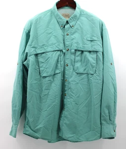 LL BEAN belüftetes Outdoor Angelhemd türkis grün Herren Large DPD24 - Bild 1 von 11