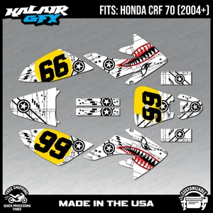 Graphics Kit for Honda CRF70 All Years CRF 70 CRF-70 Predator Series- White - Picture 1 of 4