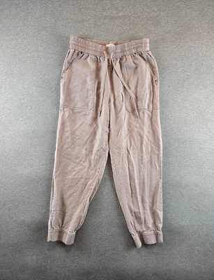 Pantalones Jogger Nicole Miller Mujer Rosa Mediano 100% Lyocell Cordones Bolsillos Foto 1 de 4