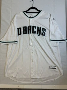 Arizona Diamondbacks Authentic Jersey White Teal Snakeskin Sz 2XL Majestic NWOT - Picture 1 of 8
