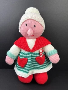 Hand Knitted Mrs Claus Christmas Stuffed Plush Decoration - Picture 1 of 6