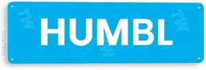 Letrero de pago Humbl aceptado aquí signo de criptomoneda signo criptográfico signo de metal lata D089 - Imagen 1 de 3