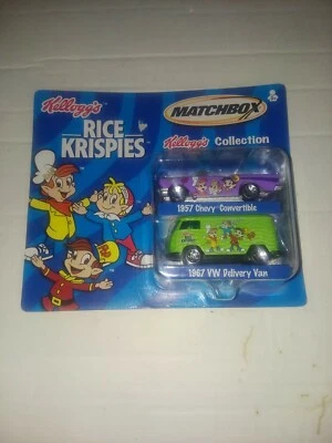 Matchbox Kellogg's Collection '57 Chevy Convertible y 1967 VW Delivery Van 2 Pac Foto 1 de 3