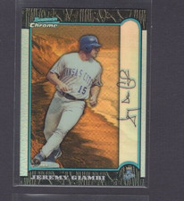 1999 BOWMAN CHROME INTERNATIONAL REFRACTOR #168 JEREMY GIAMBI ROYAL ROOKIE #/100