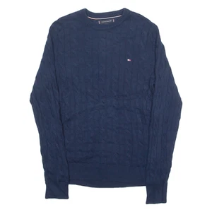 Jersey TOMMY HILFIGER Niñas Azul Cable Tejido Lana M - Imagen 1 de 6