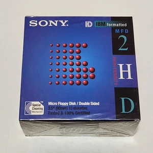 Sony MFD-2HD 10er Pack 3,5" Micro Disketten doppelseitig IBM formatiert versiegelt - Bild 1 von 4