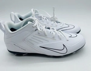 Nike Alpha Huarache 8 Varsity Lax Lacrosse Low Cleats Size 10 White Navy New - Picture 1 of 7