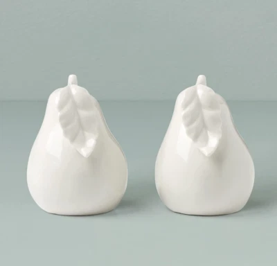 Juego de sal y pimienta Lenox Wicker Creek en forma de pera - NUEVO Foto 1 de 4