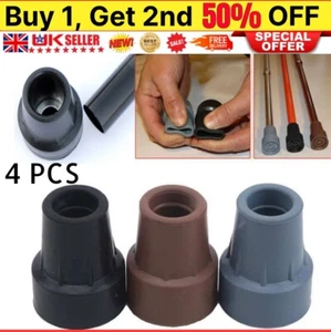 1-4PCS  Heavy Duty Walking Stick Cane Crutch Pad Ferrule Metal 19mm End Bottom - Picture 1 of 16