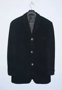 VERSACE JEANS COUTURE Mens Black Vintage Wool Coat Jacket Size 34/48 - Picture 1 of 12