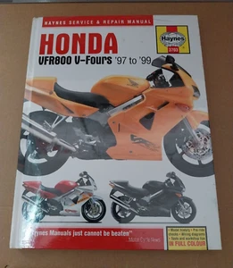 HAYNES WORKSHOP MOTO MANUAL HONDA VFR800 V-FOURS (97-99) - Imagen 1 de 12