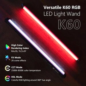 2x VILTROX K60 20W RGB LED Video Light 2500K-8500K Full Color Photography Lights - Picture 1 of 12