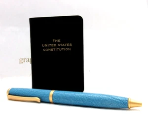 United States Constitution MINI Book Leather Cover Post Miniatures Black - Picture 1 of 10