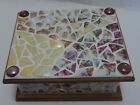 Wooden Jewellery Box - Handmade - Tiled Exterior  [dd-007]