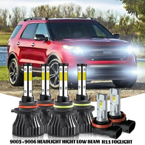 For Ford Explorer XLT Sport Utility 3.5L 2011-2015 LED Headlight Fog Light Bulbs - Picture 1 of 23