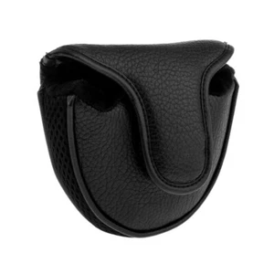 Protector de cabeza de putter magnético mazo medio para palos de golf 1 pieza cuero PU negro - Imagen 1 de 5