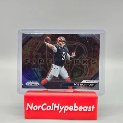 2023 Panini Prizm Football Joe Burrow #F-8 Fireworks Insert - Image 1 of 2