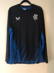 Glasgow Rangers LS Match Day Training Soccer Jersey Shirt Castore EU XL US L NWT - Picture 1 of 3