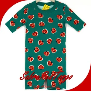 NWT HANNA ANDERSSON ORGANIC SHORT JOHNS PAJAMAS LOVE BUGS PRINT 120 6 7 - Picture 1 of 4