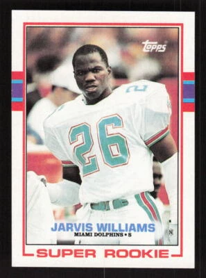 1989 Topps #291 Jarvis Williams Rookie Miami Dolphins - Image 1 of 2