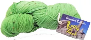 NEW QUEENSLAND RUSTIC TWEED #914 GREEN YARN SKEIN WOOL ALPACA WORSTED 100g 278 Y - Picture 1 of 3