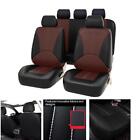 Car Seat Cover Cushion Protector Front & Rear Full Set Pu Leather Interior 9Pcs