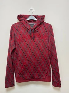 Vintage! ENERGIE Maglione Uomo Rosso Scuro con Cappuccio Taglia M - Foto 1 di 4