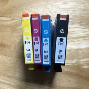 HP 564XL Black & 564 C/M/Y Combo Ink Cartridges, Genuine, Plastic Bag is Sealed - Picture 1 of 1