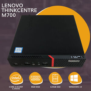 Lenovo Desktop ThinkCentre M700 8GB RAM 120GB SSD Intel Core i3-6100T 3.2GHz W10