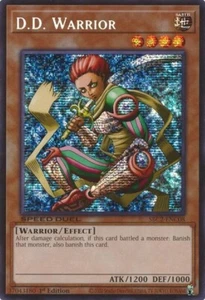 D.D. WARRIOR SECRET RARE SBC2-ENC08 LIGHT PLAY YUGIOH - Picture 1 of 1