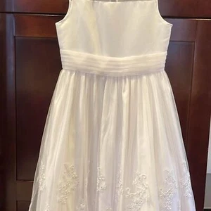 Us Angels Girls' White First Communion / Flower Girl Dress Size 12 White - Picture 1 of 7