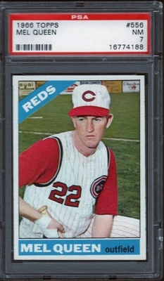 1966 Topps #556 Mel Queen PSA 7 (NM) - Image 1 of 2