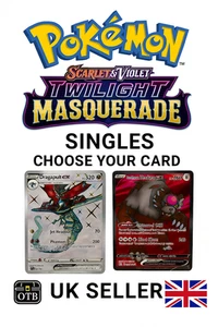 Pokemon TWILIGHT MASQUERADE Singles - Choose Card IR, SR, SIR, HR - MULTIBUY DI - Picture 1 of 28