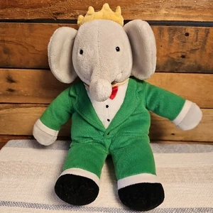 Peluche vintage Dakin King Babar elefante 13" nuovo con etichette 1993 - Foto 1 di 6