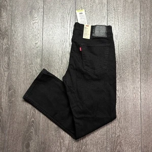 Levis 514 Black Jeans 34 x 30 New Straight NWT Denim - Picture 1 of 11