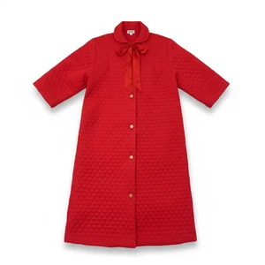 Vintage Gaymode Penney's Red Quilted Robe or House Dress Size L/XL - Picture 1 of 9