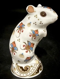 Royal Crown Derby Paperweight ~ GERBIL ~ MINT - Gold Stopper HAND SIGNED - Picture 1 of 10