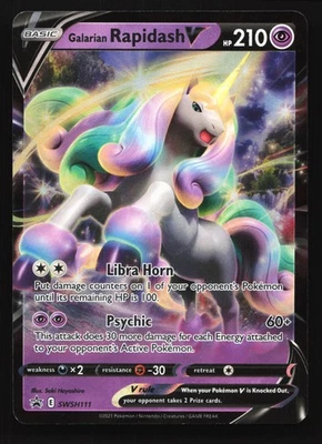 Galarian Rapidash V SWSH111 Sword & Shield Black Star Promo Pokemon Card - Image 1 of 2