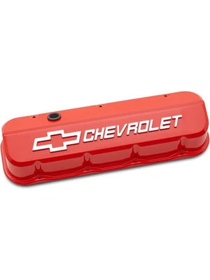 Proform Slant Edge Valve Covers For BBC Chevy Orange (141-871) - Image 1 of 4