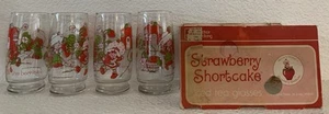 VTG 1980 Anchor Hocking Strawberry Shortcake Iced Tea Glass Set (8) 16.5 oz NOS - Picture 1 of 4